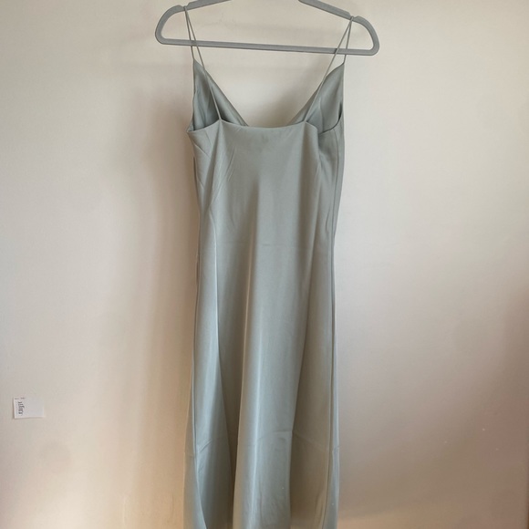 J.ING Pistachio Sage Cowl Neck Midi Slip Dress - Picture 3 of 3
